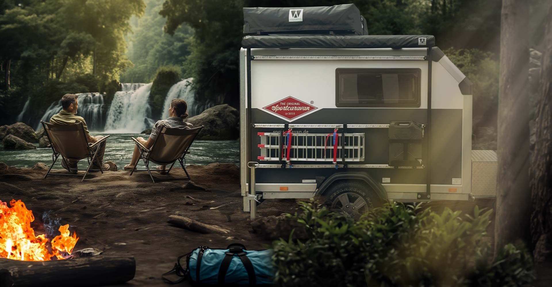 The Original Sportcaravan Cube 2 Header Wasserfall